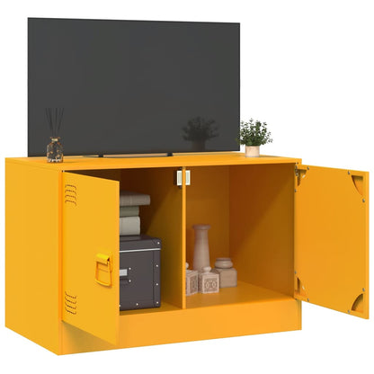 Mobili TV 2 pz Giallo Senape 67x39x44 cm in Acciaio