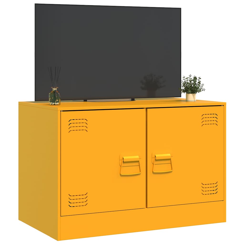 Mobili TV 2 pz Giallo Senape 67x39x44 cm in Acciaio - homemem39