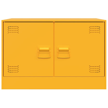 Mobili TV 2 pz Giallo Senape 67x39x44 cm in Acciaio - homemem39
