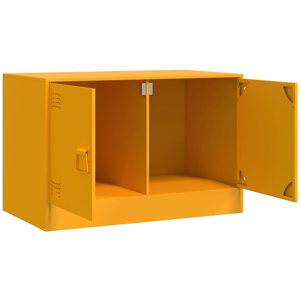 Mobili TV 2 pz Giallo Senape 67x39x44 cm in Acciaio - homemem39