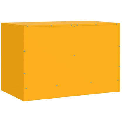 Mobili TV 2 pz Giallo Senape 67x39x44 cm in Acciaio