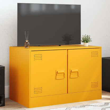 Mobili TV 2 pz Giallo Senape 67x39x44 cm in Acciaio - homemem39