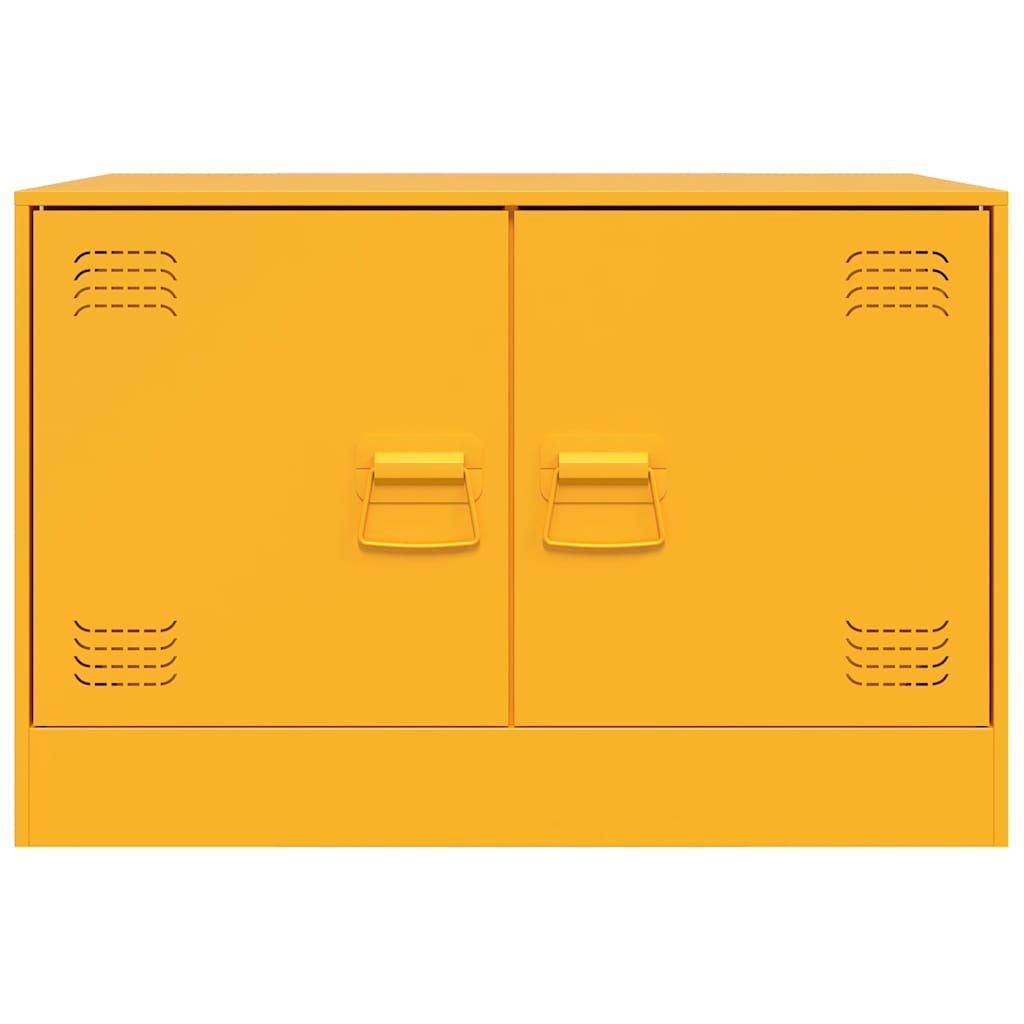 Mobili TV 2 pz Giallo Senape 67x39x44 cm in Acciaio