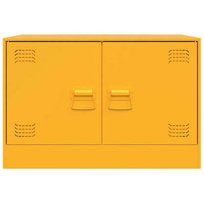 Mobili TV 2 pz Giallo Senape 67x39x44 cm in Acciaio