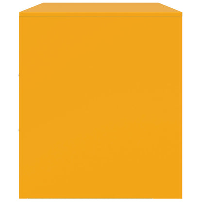 Mobili TV 2 pz Giallo Senape 67x39x44 cm in Acciaio