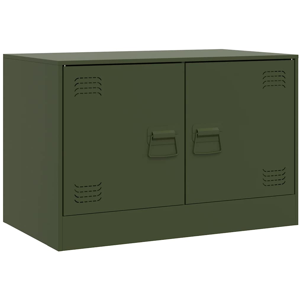 Mobile TV Verde Oliva 67x39x44 cm in Acciaio - homemem39