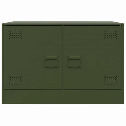 Mobile TV Verde Oliva 67x39x44 cm in Acciaio - homemem39