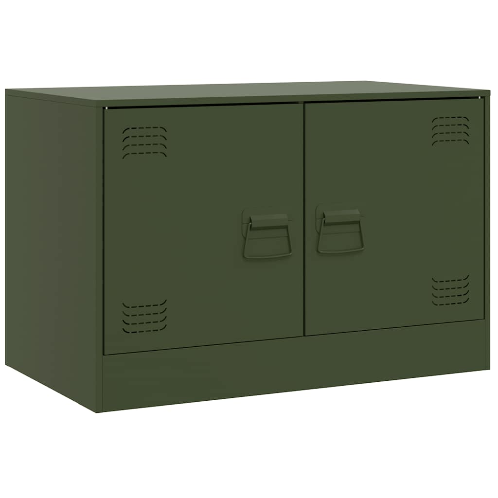 Mobili TV 2 pz Verde Oliva 67x39x44 cm in Acciaio - homemem39