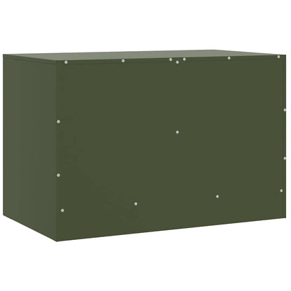 Mobili TV 2 pz Verde Oliva 67x39x44 cm in Acciaio - homemem39
