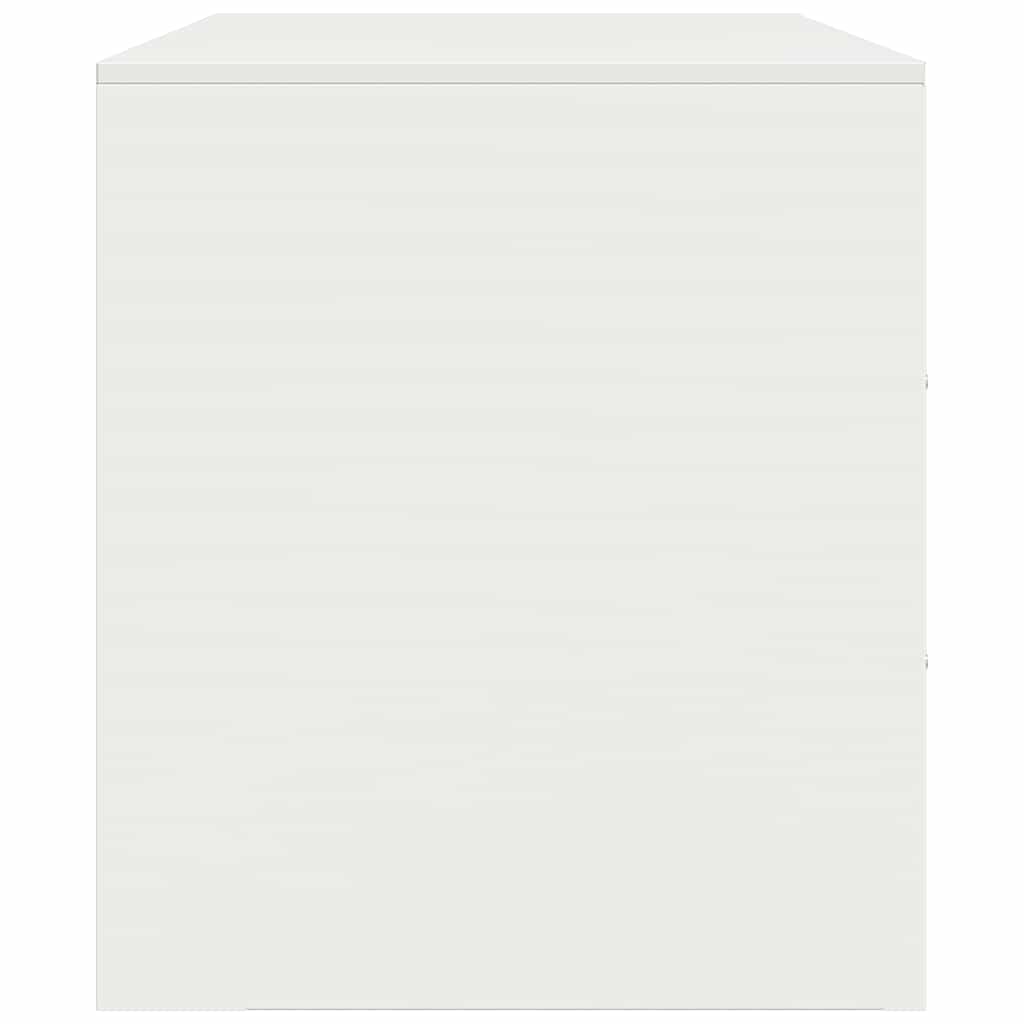 Mobile Porta TV Bianco 67x39x44 cm in Acciaio