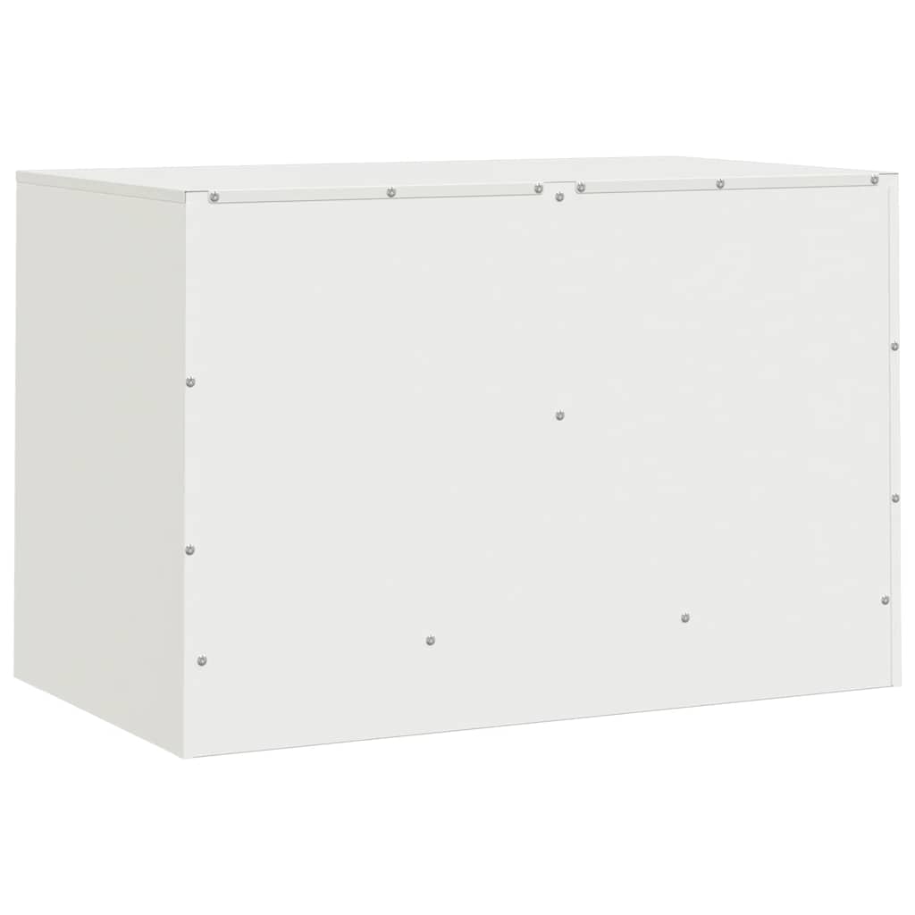 Mobile Porta TV Bianco 67x39x44 cm in Acciaio - homemem39