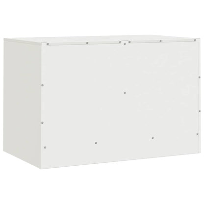 Mobile Porta TV Bianco 67x39x44 cm in Acciaio - homemem39