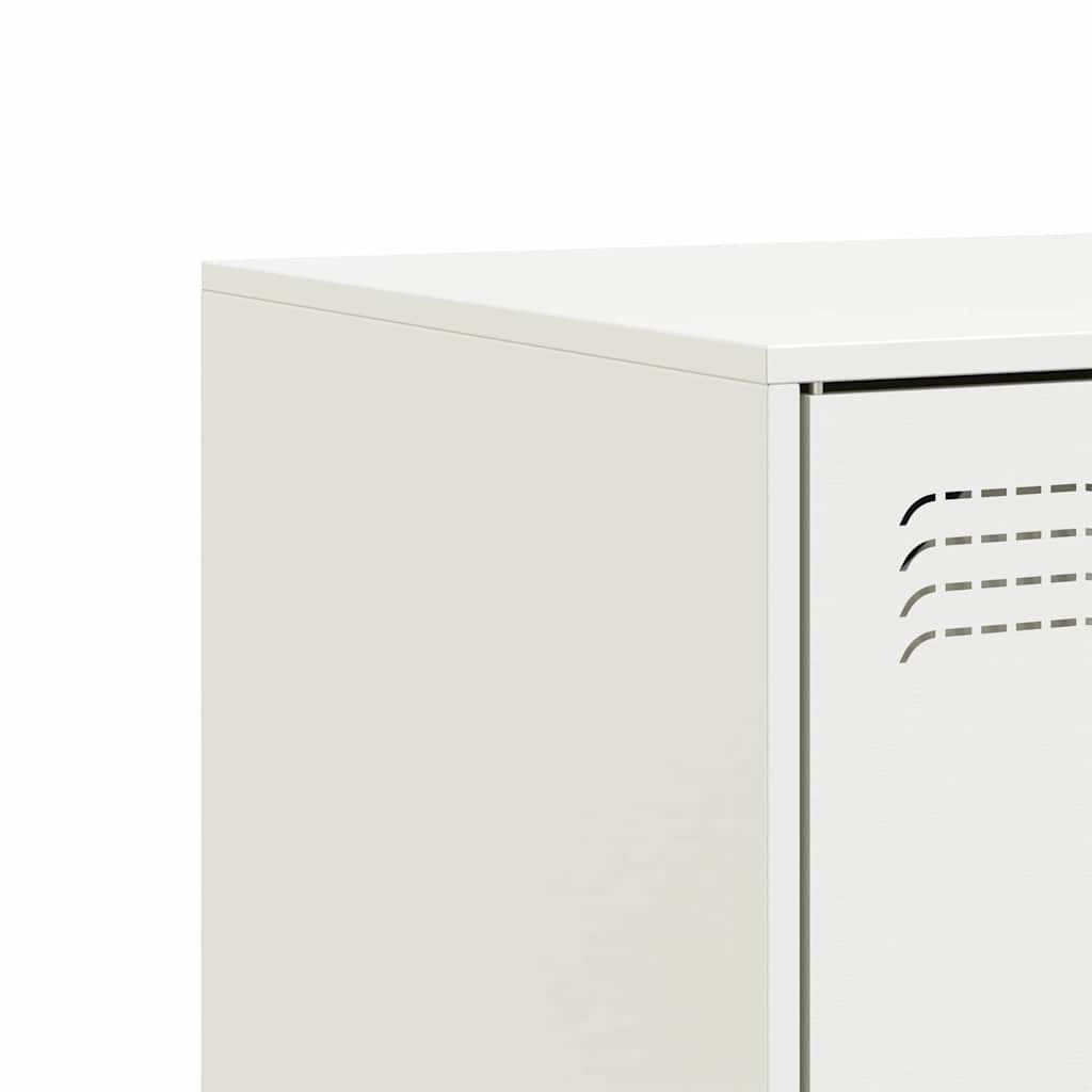 Mobile Porta TV Bianco 67x39x44 cm in Acciaio