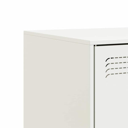 Mobile Porta TV Bianco 67x39x44 cm in Acciaio