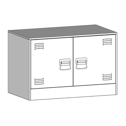 Mobile Porta TV Bianco 67x39x44 cm in Acciaio