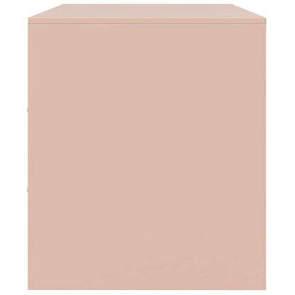 Mobile Porta TV Rosa 99x39x44 cm in Acciaio
