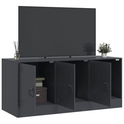 Anthracite TV Stand 99x39x44 cm in Steel