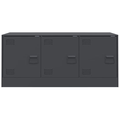 Mobile Porta TV Antracite 99x39x44 cm in Acciaio - homemem39