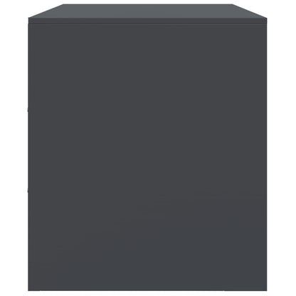 Mobile Porta TV Antracite 99x39x44 cm in Acciaio - homemem39