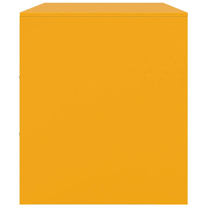 Mobile Porta TV Giallo Senape 99x39x44 cm in Acciaio