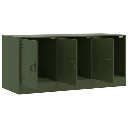 Mobile TV Verde Oliva 99x39x44 cm in Acciaio