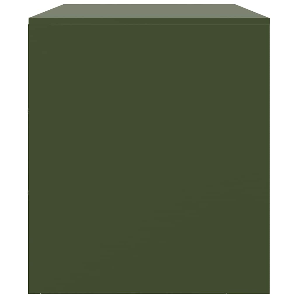 Mobile TV Verde Oliva 99x39x44 cm in Acciaio