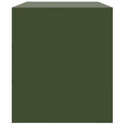 Mobile TV Verde Oliva 99x39x44 cm in Acciaio