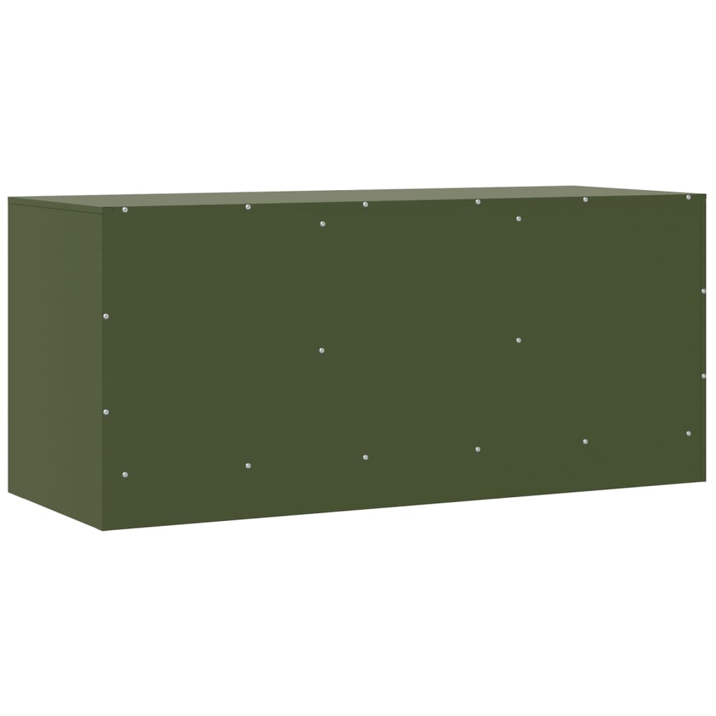 Mobile TV Verde Oliva 99x39x44 cm in Acciaio - homemem39