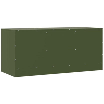 Mobile TV Verde Oliva 99x39x44 cm in Acciaio - homemem39
