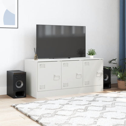 Mobile Porta TV Bianco 99x39x44 cm in Acciaio