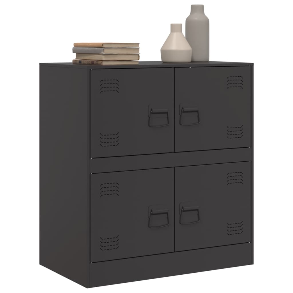 Black Sideboard 67x39x73 cm in Steel