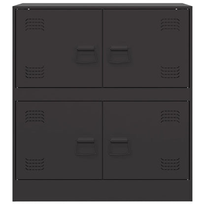 Credenza Nera 67x39x73 cm in Acciaio - homemem39