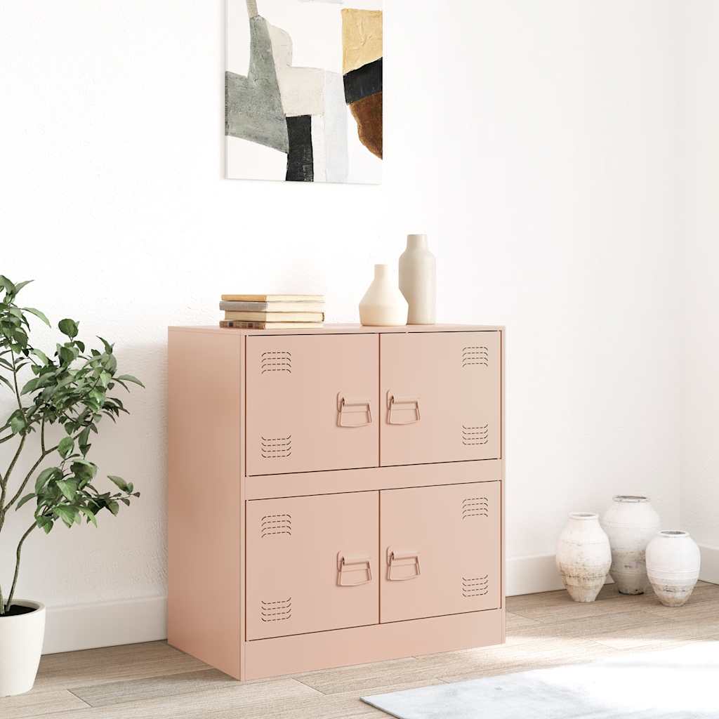 Credenza Rosa 67x39x73 cm in Acciaio - homemem39