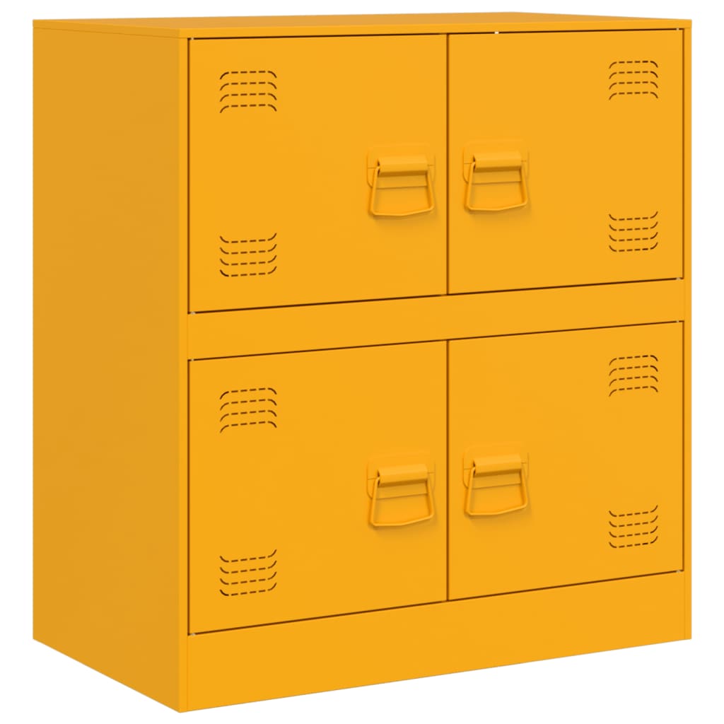 Credenza Giallo Senape 67x39x73 cm in Acciaio