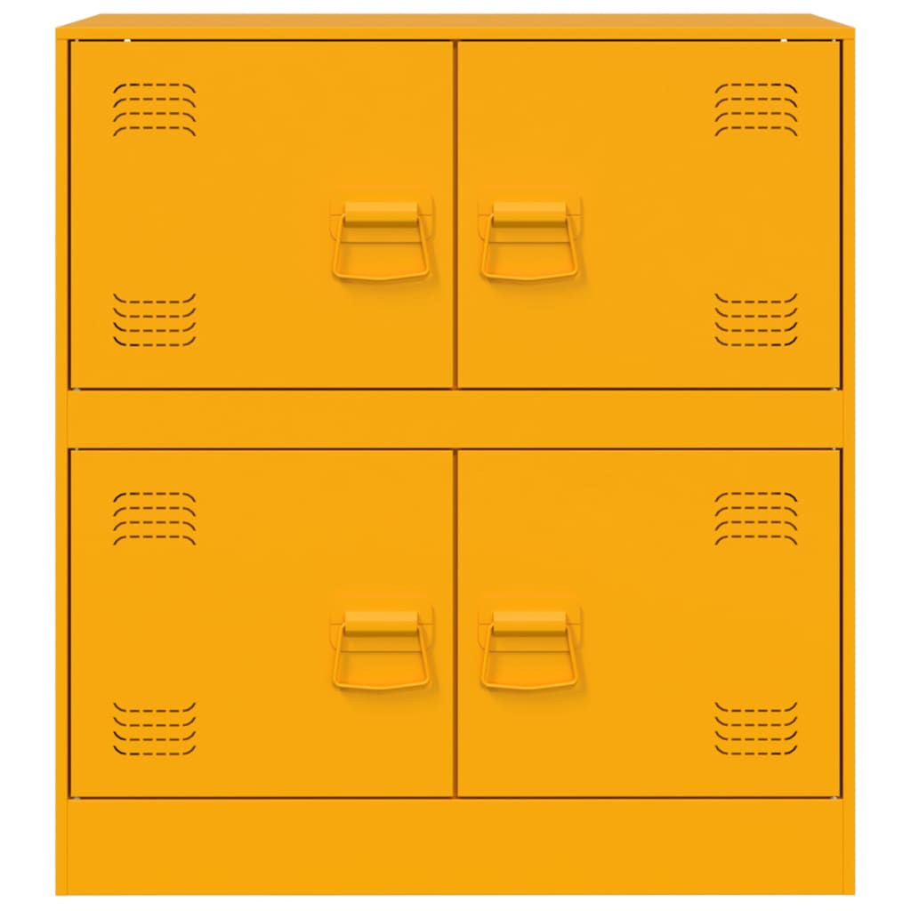 Credenza Giallo Senape 67x39x73 cm in Acciaio