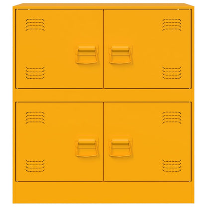 Credenza Giallo Senape 67x39x73 cm in Acciaio