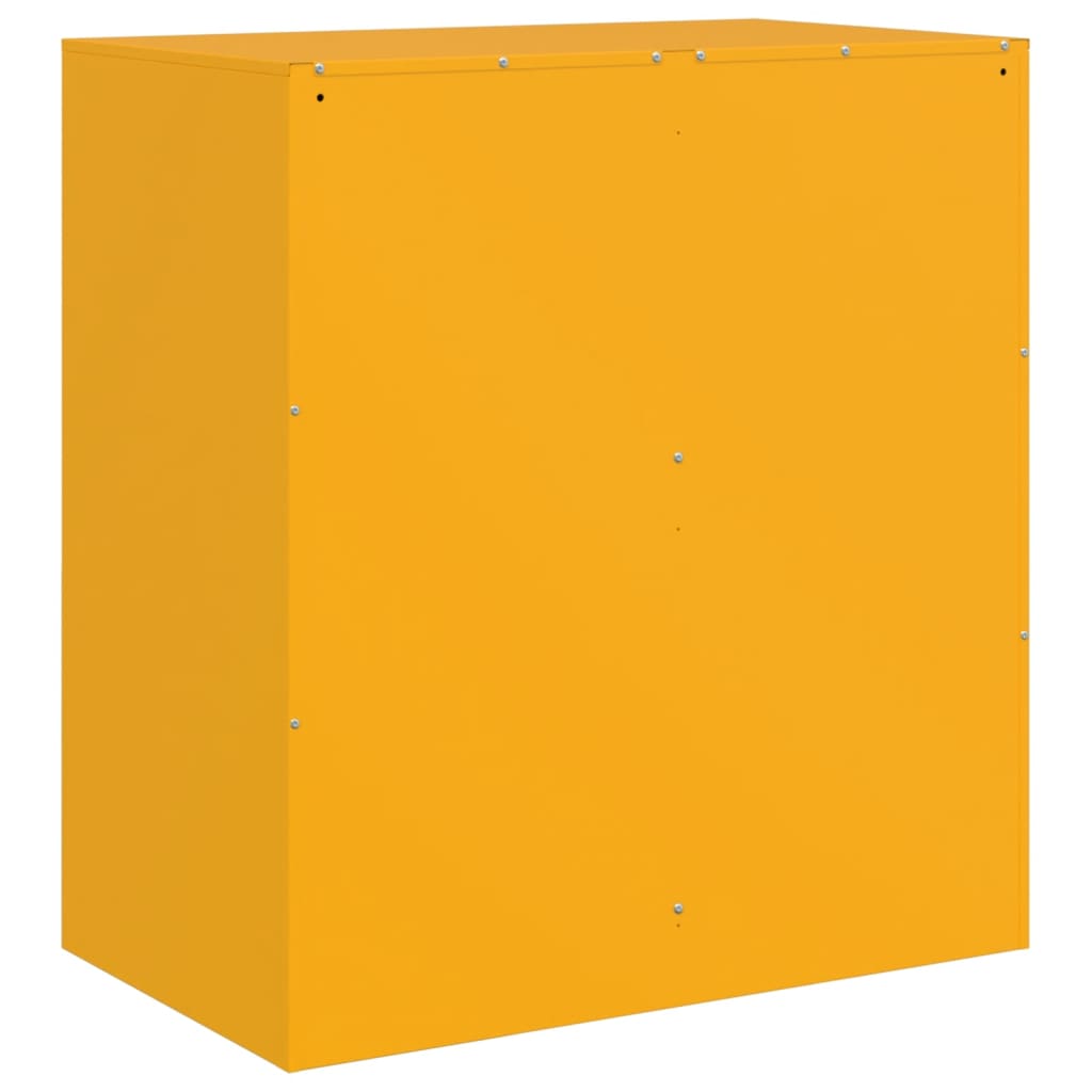 Credenza Giallo Senape 67x39x73 cm in Acciaio