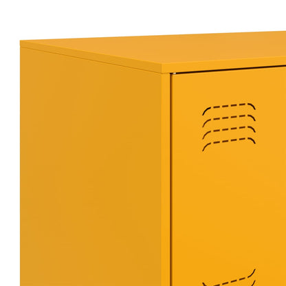 Credenza Giallo Senape 67x39x73 cm in Acciaio