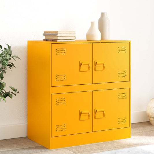 Mustard Yellow Sideboard 67x39x73 cm in Steel