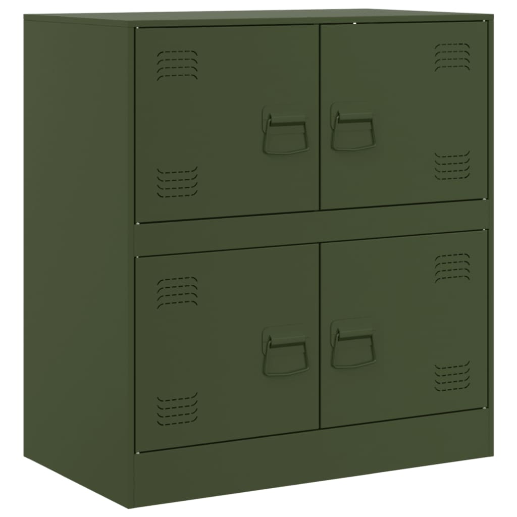 Olive Green Sideboard 67x39x73 cm in Steel