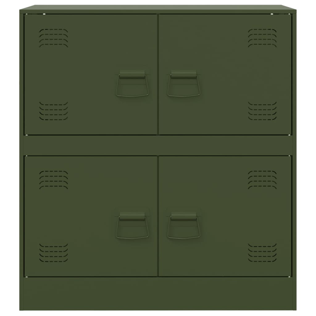 Olive Green Sideboard 67x39x73 cm in Steel