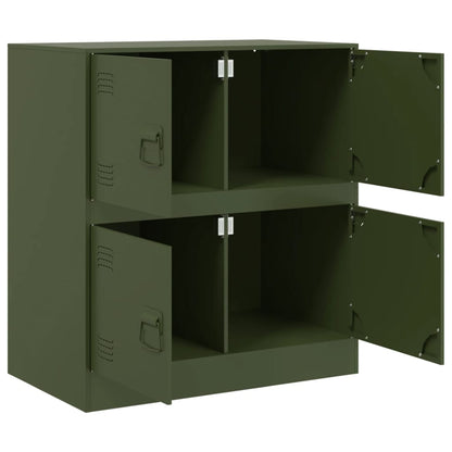 Olive Green Sideboard 67x39x73 cm in Steel