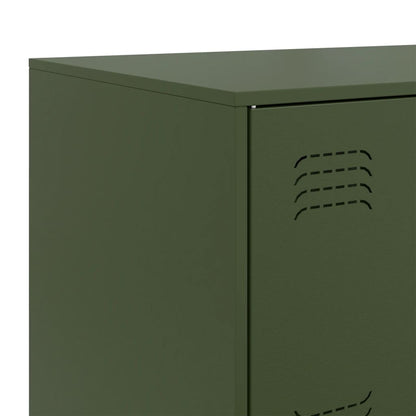 Olive Green Sideboard 67x39x73 cm in Steel