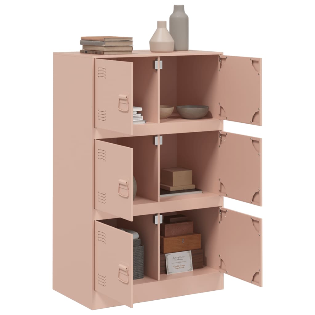 Pink Sideboard 67x39x107 cm in Steel