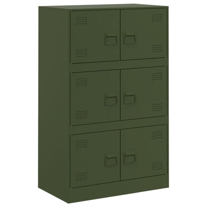 Olive Green Sideboard 67x39x107 cm in Steel