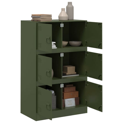 Olive Green Sideboard 67x39x107 cm in Steel