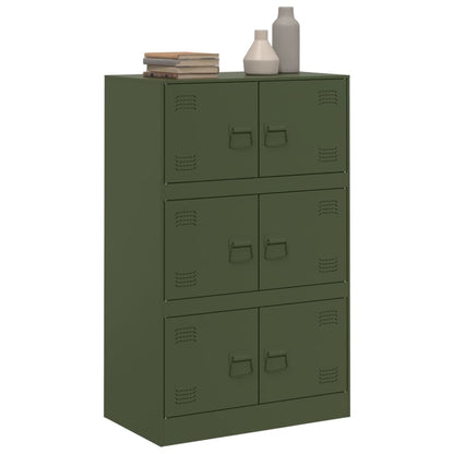 Olive Green Sideboard 67x39x107 cm in Steel