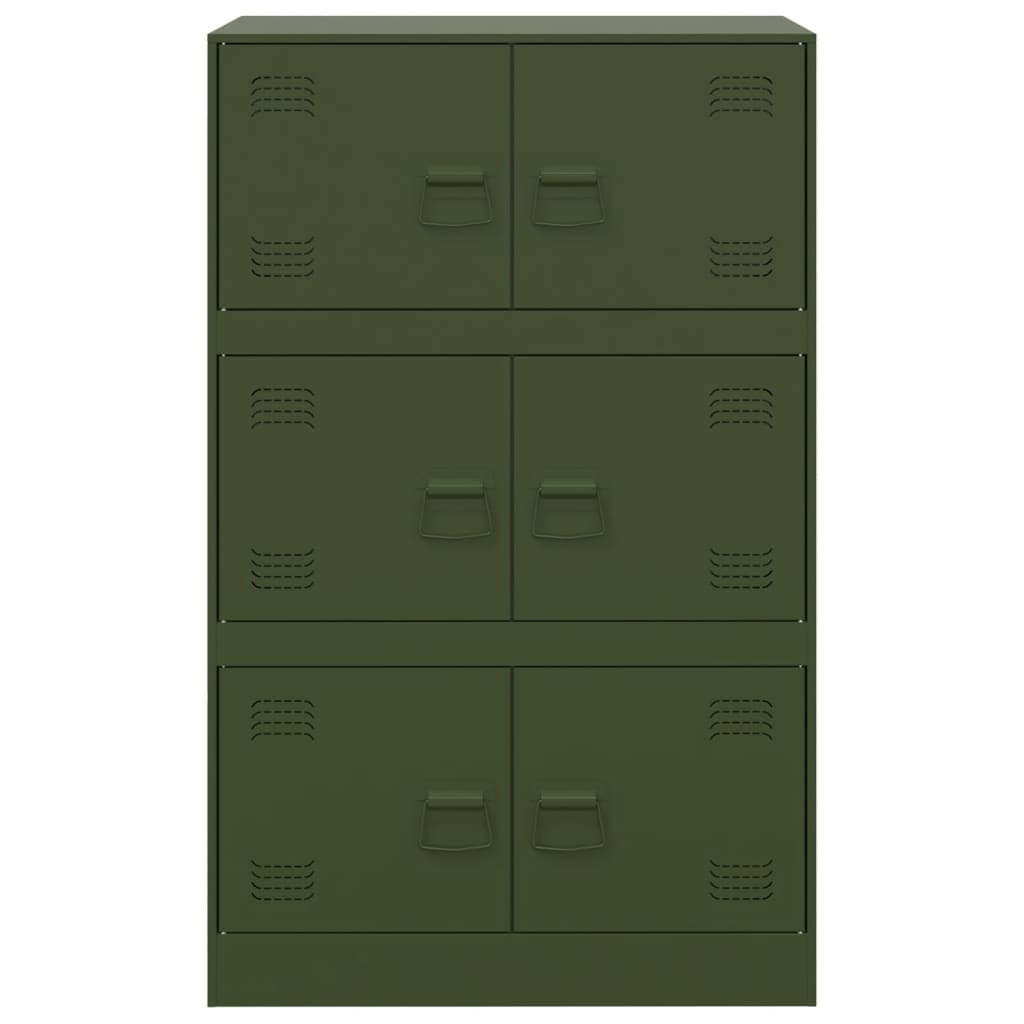 Olive Green Sideboard 67x39x107 cm in Steel