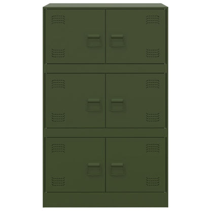 Olive Green Sideboard 67x39x107 cm in Steel