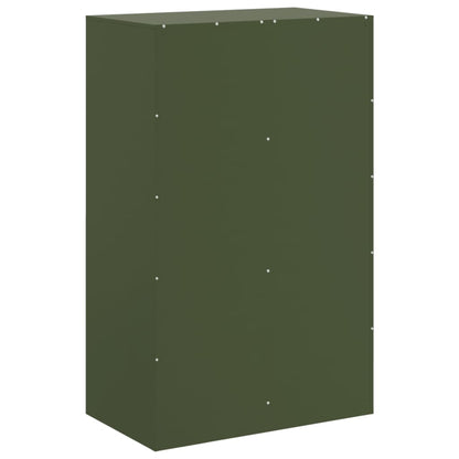 Olive Green Sideboard 67x39x107 cm in Steel